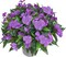 4Bundles Artificial Impatiens Flowers for Outdoors Purple Faux Silk Flowers Outdoor Artificial Impatiens Bush Bouquet Fake Plants for Patio Lawn Garden Hanging Basket Porch Decor